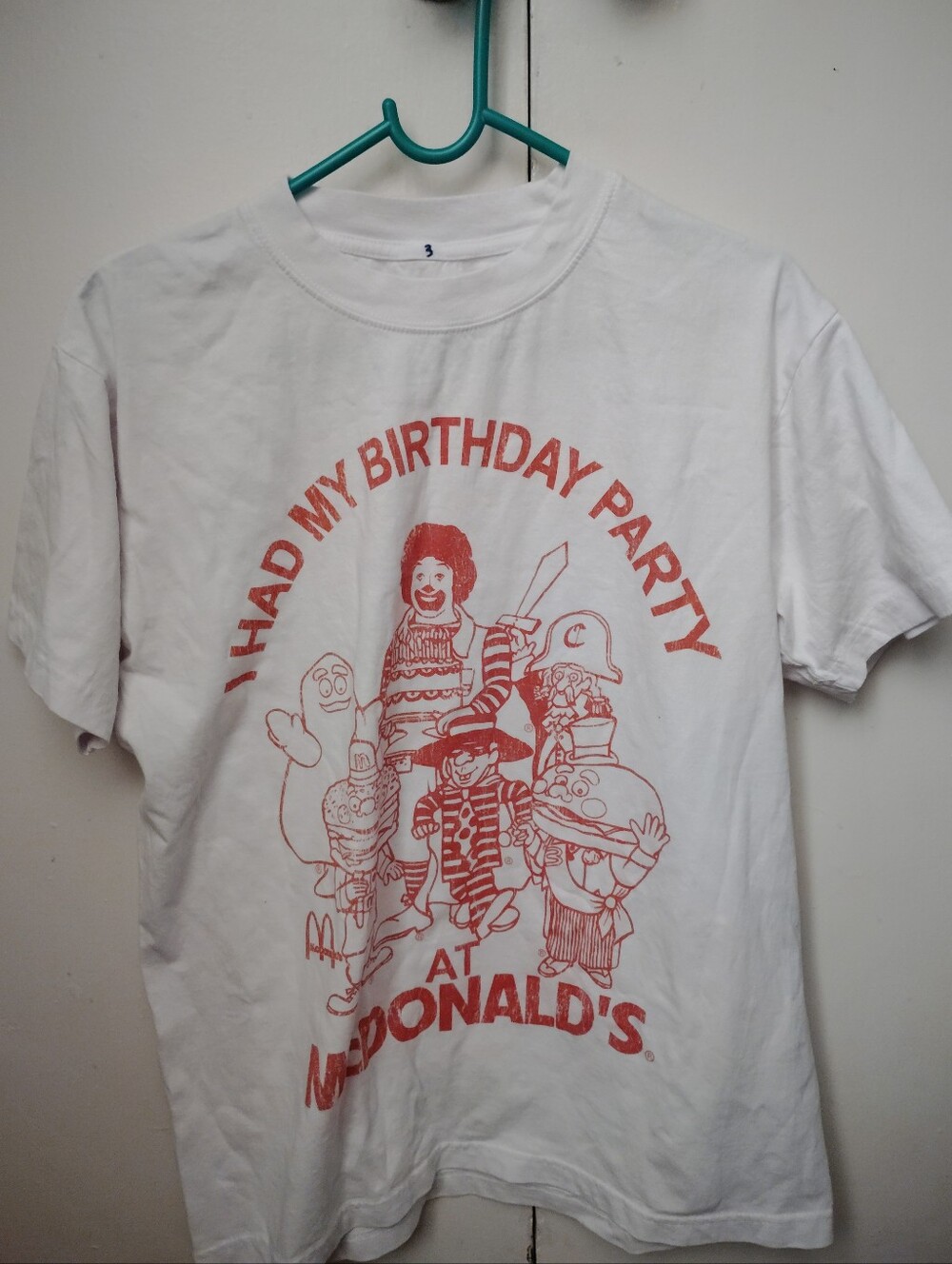 90s I Had My Birthday Party At Mcdonald's Washed White T-Shirt S